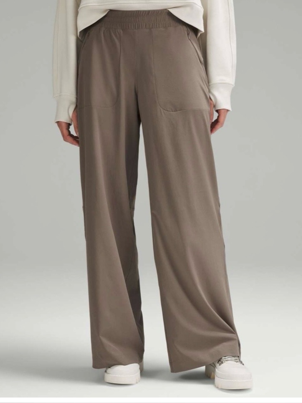 NWT Lululemon Swift Mid-Rise Wide-Leg Pants in Nomad Size 14 Full Length